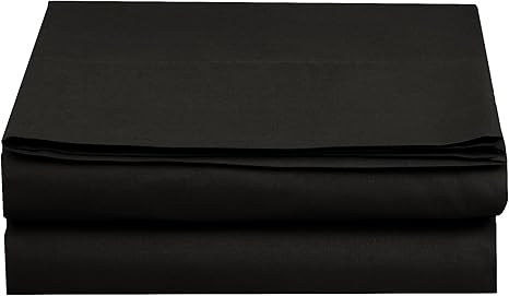 Luxury Flat Sheet on Amazon Elegant Comfort Wrinkle-Free 1500 Premier Hotel Quality 1-Piece Flat Sheet, Full Size, Black