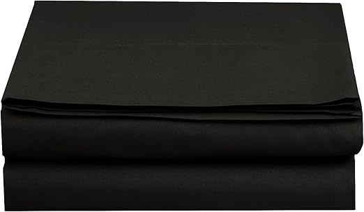 Luxury Flat Sheet on Amazon Elegant Comfort Wrinkle-Free 1500 Premier Hotel Quality 1-Piece Flat Sheet, Full Size, Black