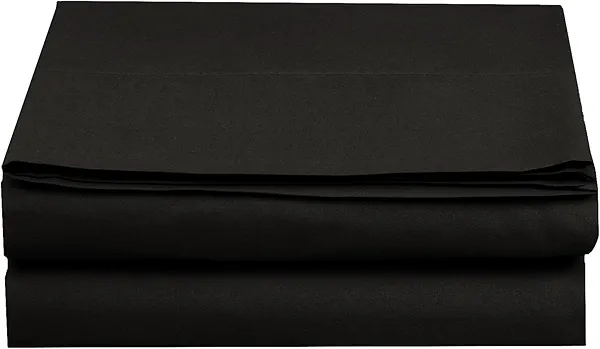 Luxury Flat Sheet on Amazon Elegant Comfort Wrinkle-Free 1500 Premier Hotel Quality 1-Piece Flat Sheet, King Size, Black