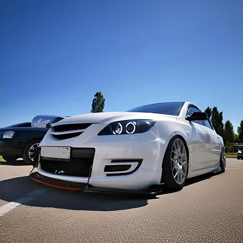 Miniatura 6 de DREAMIZER Kit universal de cuerpo difusor de alerón para parachoques delantero con varilla divisora compatible con Toyota Honda Accord Civic Nissan