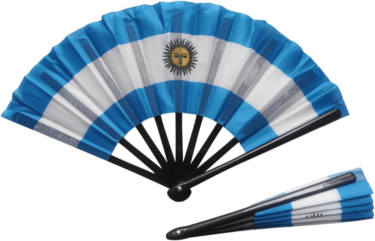 Mexican Flag Fan 8 inch Length- Vibrant Color Durable Polyester Mexico Clack Fan with Plastic Frame for Soccer Games & Summer Events,Parties, Festivals. (Mexico, Multicolor)
