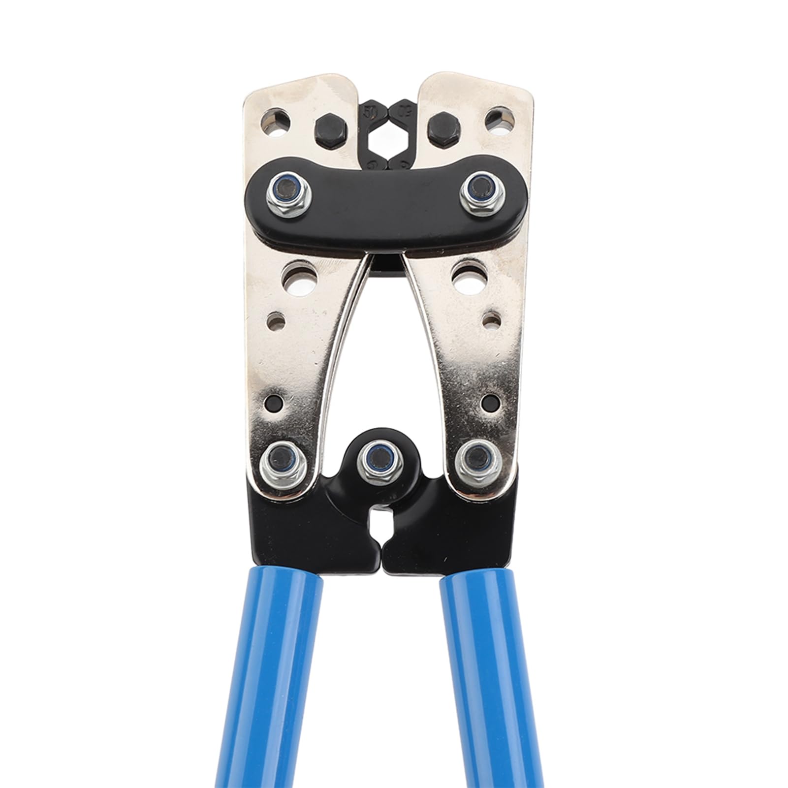 GOTOTOP Pinza Crimpatrice Professionale, 6-50 mm², Crimpatrice Esagonale per Cavi Batteria, Blu