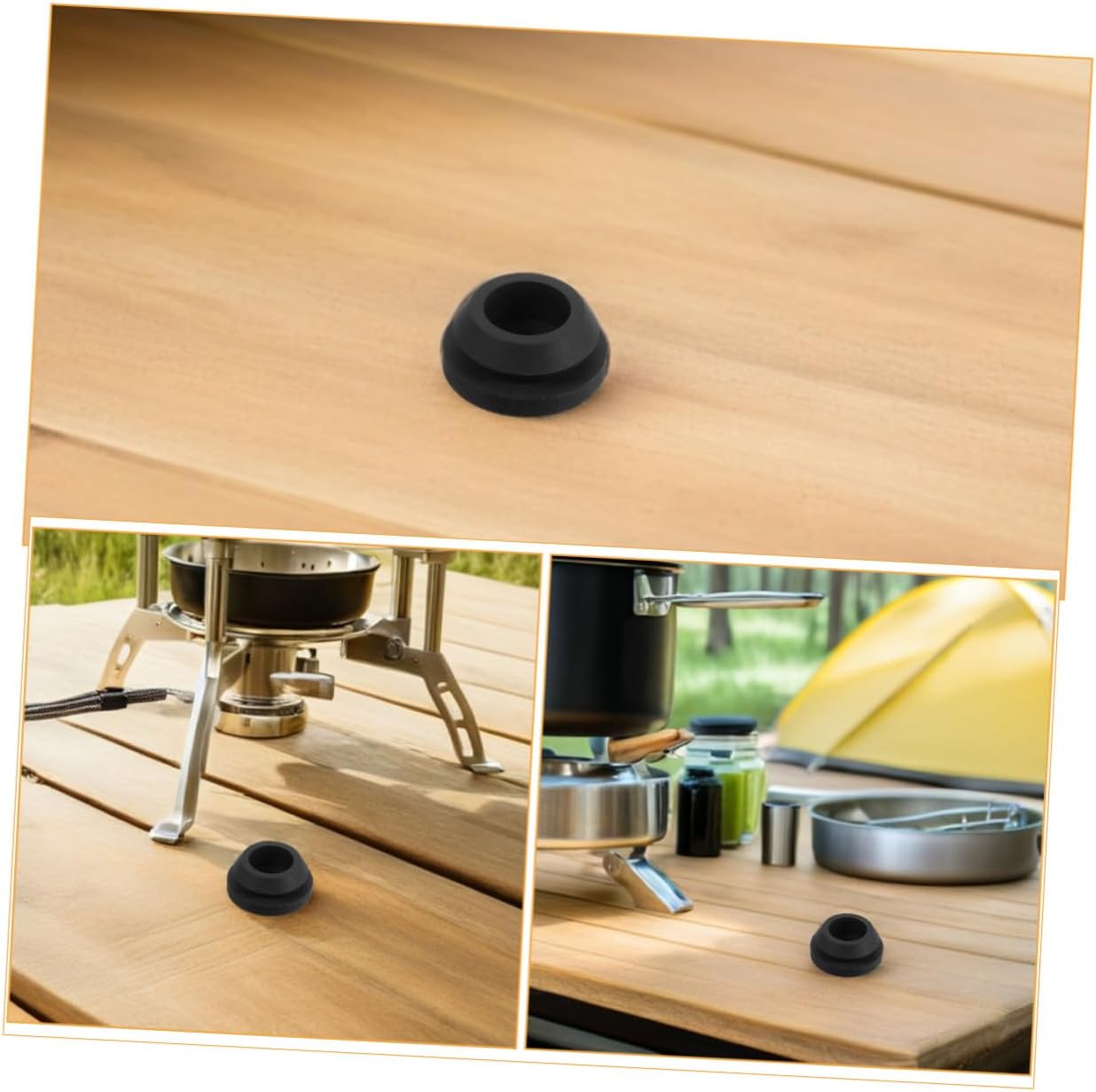 12pcs Rv Stove Grommets for Compatible Stove Grates round Rubber Feet Kit for Camper Cooktop Replacement Accessories