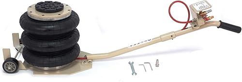 Miniatura 4 de HTTMT - Vehículo portátil de 3 toneladas Elevadores de triple etapa Bolsa Air go Jack alineación del marco de la tienda de camiones de coche