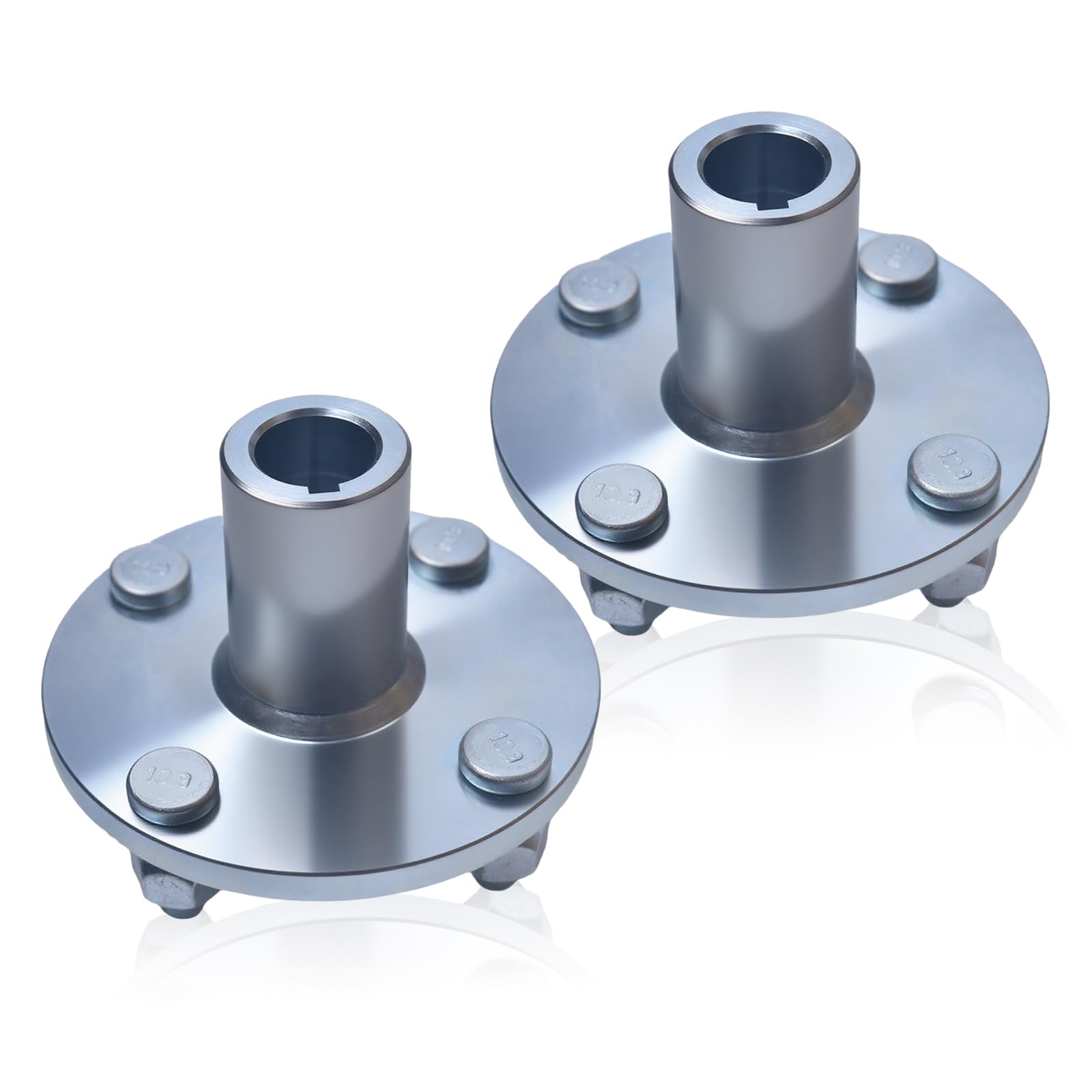 4" x 4" Go-Kart Live Axle Hub 1" to 3/4" Step-Down 1/4" Keyed Shaft 2PCS