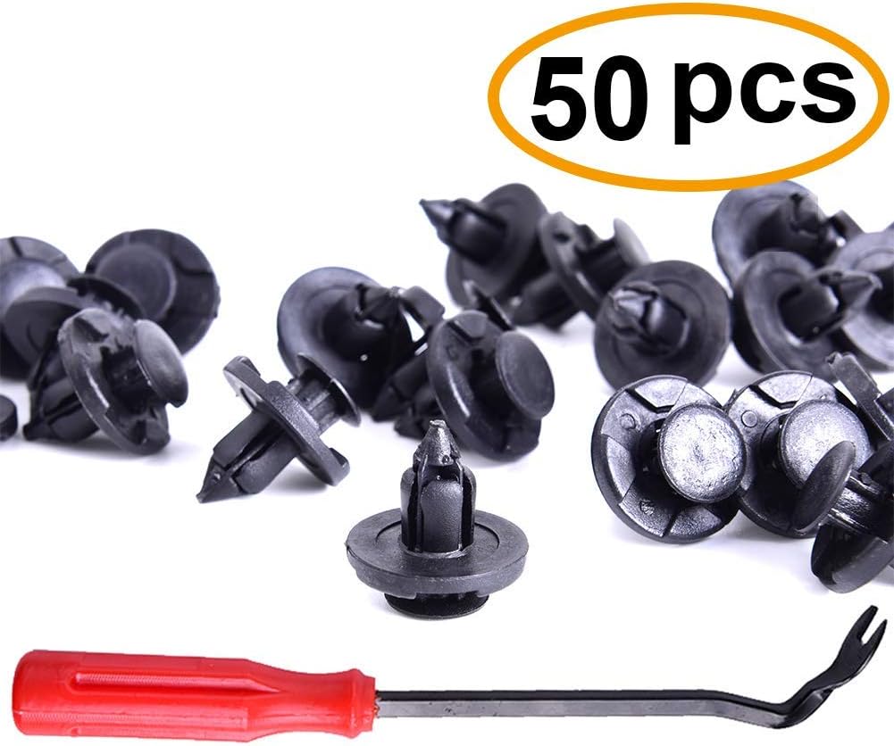 CIKIShield 50 Pcs Retainer Clips and One Plastic Fastener Remover - Stronger Than Original