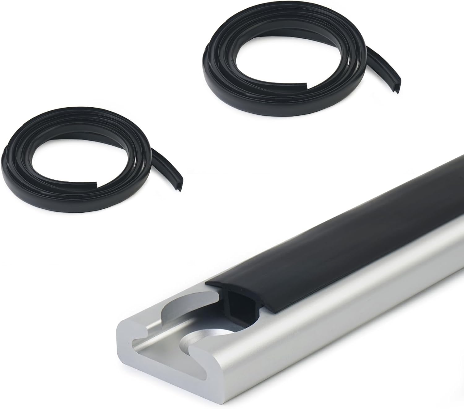 Inner Track Coverage L-Track Dust Protector, 2m/6.56ft Rubber Cover, Durable & Flexible, Protects Track from Dust & Scratches, Easy Press-Fit Install, Fits Most L-Track Rails – 2 Pack