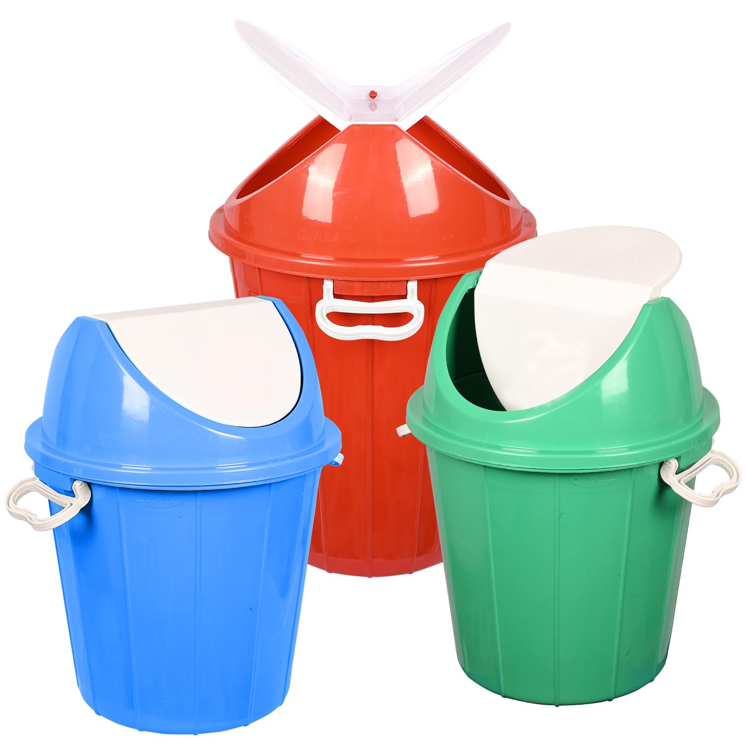 Zureni Swing Dustbin Large Size Lid Garbage Waste 40 Litres Strong