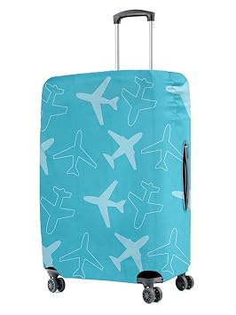 Cortina Polyester Luggage Cover Trolley Travel Covers Washable Dust Proof Anti-Scratch Suitcase Protector, Medium-Light Blue