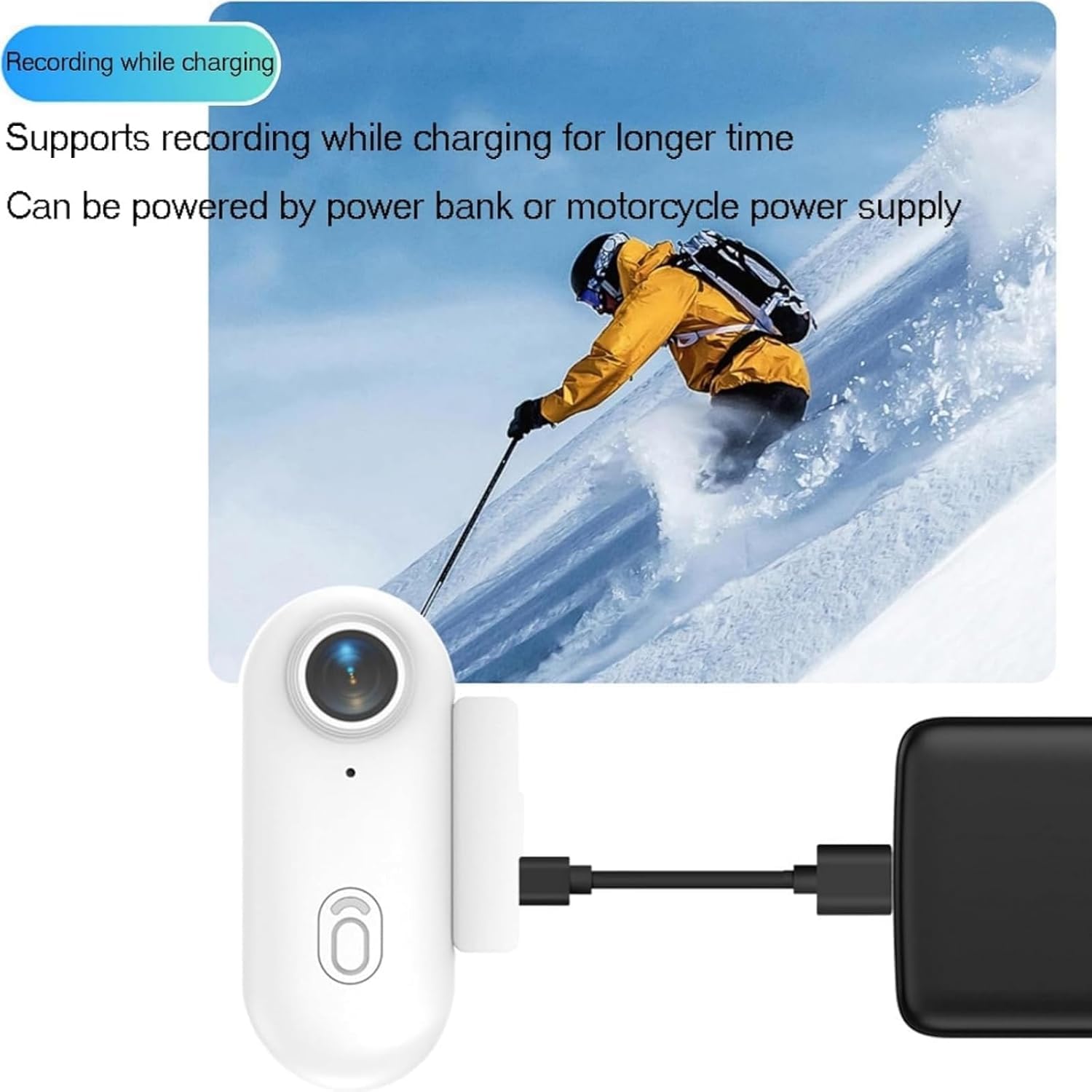 POV Camera, 4K POV Cam Waterproof with 128/256G Card, Wearable Body Cam for Diving, Cycling, Skiing, Vlogging & Hands Free Recording (White, 256G)