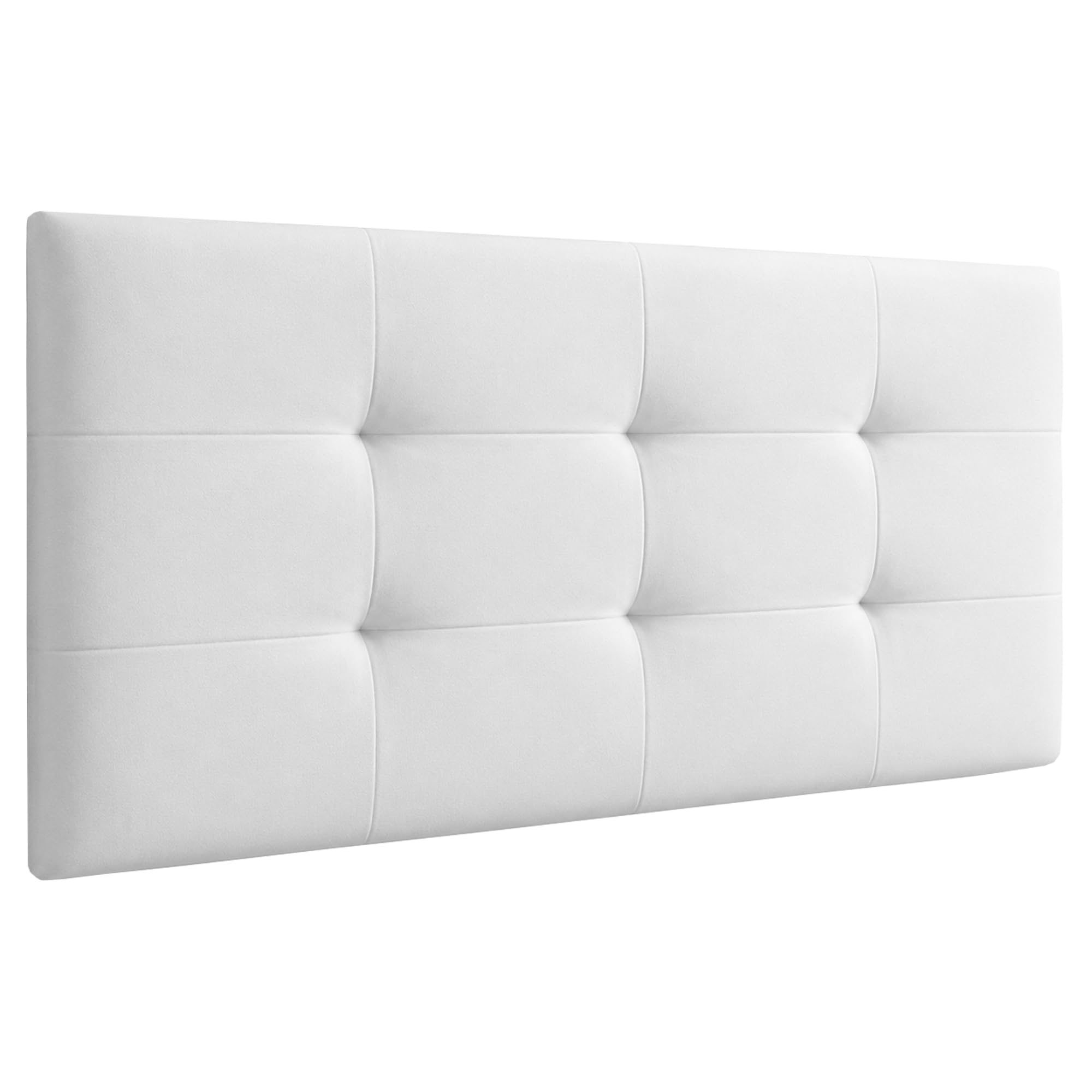 ONEK-DECCO Cabecero de Cama Tennessee Tapizado en Polipiel, Cabezal Acolchado Moderno y Elegante para Dormitorio, Diseño Resistente y Fácil Instalación (115x70, Blanco)