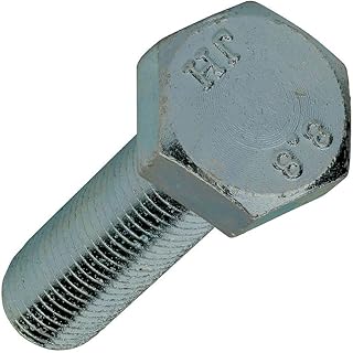 High-Strength Sheet Metal Bolts - Durable Bolts for Indoor and Outdoor Use - Versatile Bolts for Crafting and Engineering - M24-3 Metric Hex Bolts Zinc Grade 8.8 Full Thread 180 Mm 5 Pcs