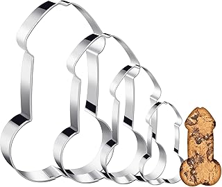 Prasacco 4 Packs Funny Cookie Cutter Set, Stainless Steel Cookie Cutter Creative Cookie Cutters, Biscuits Molds Metal Mold...