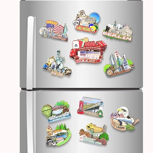 Miniatura 4 de Imán del Parque Nacional de Reno de los Estados Unidos, imán de nevera, de madera, monumentos 3D, viajes, coleccionables, recuerdos, decoración