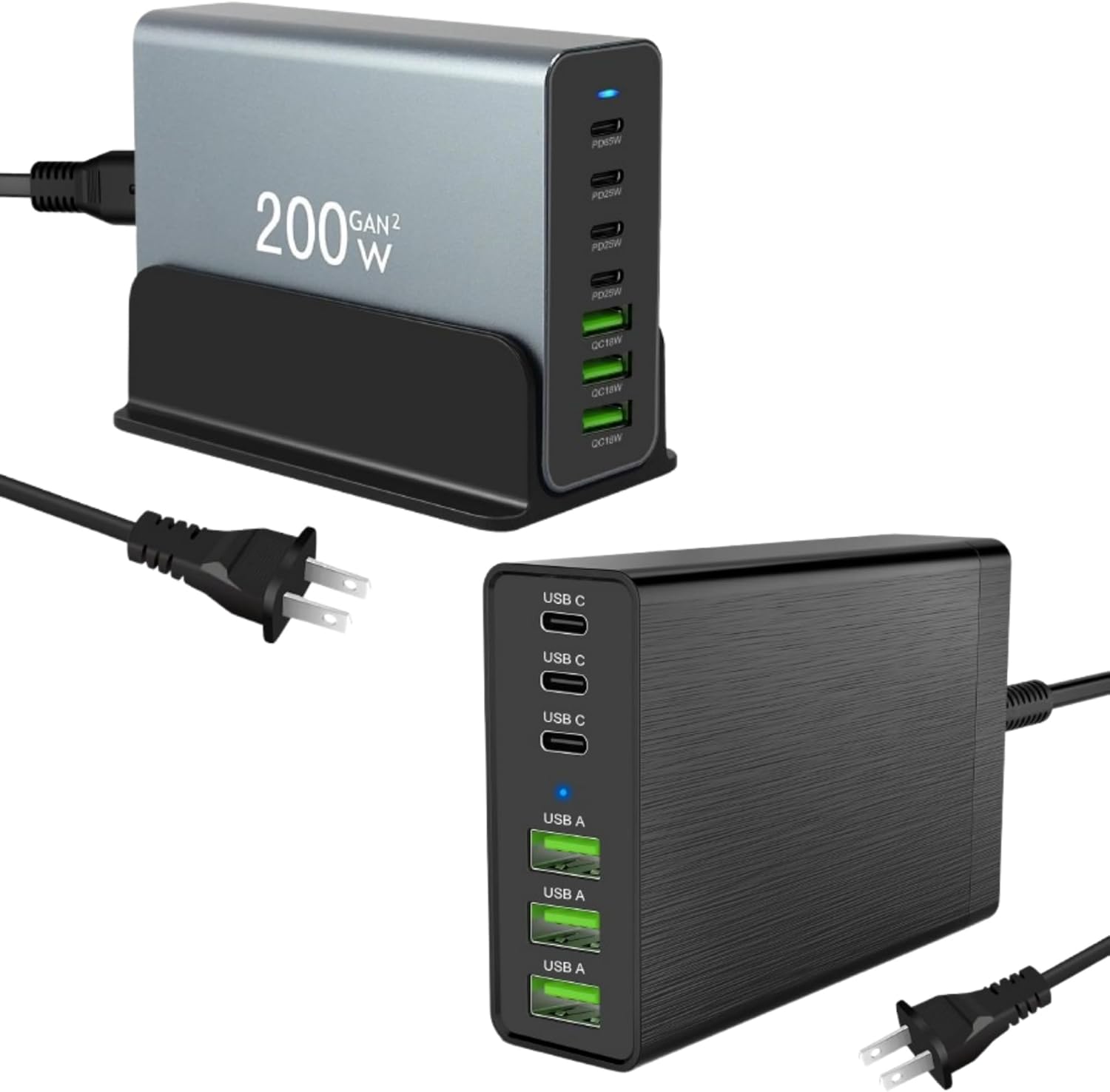 6Port USB Charging Station 60W and 7Port USB Charging Hub
