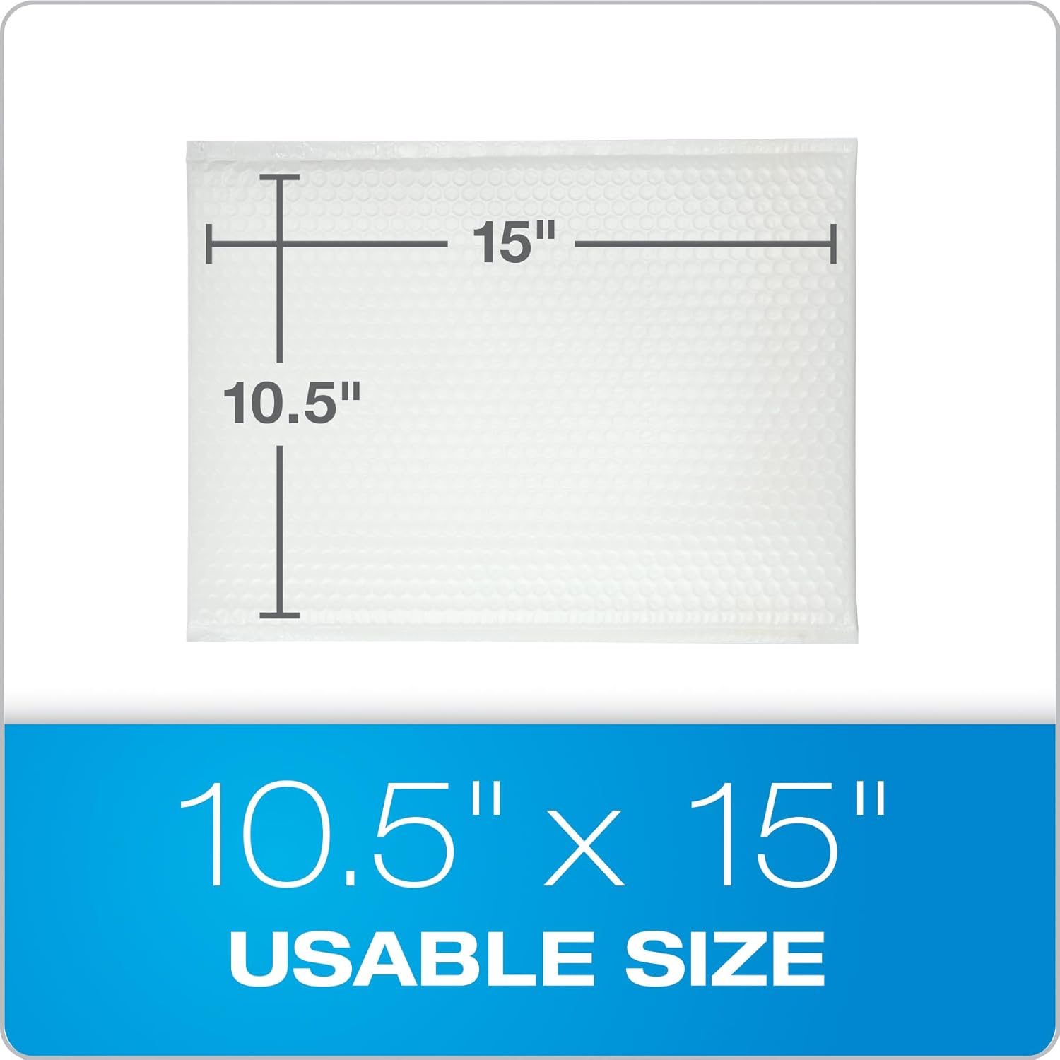 Quality Park Large Bubble Mailers, 10.5 x 16 Inch, White Poly Mailers, Padded Envelopes, Water Resistant, Self Seal Closure, 25 Per Box (QUA85925)