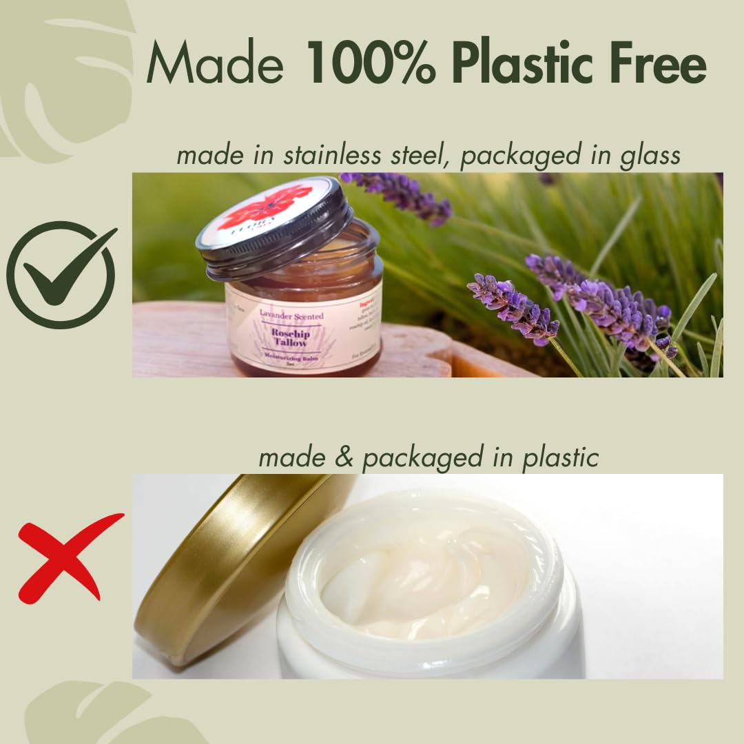 100% Grass-Fed Beef Tallow Face Moisturizer - Natural Organic Skin Care with Lavender Essential Oil - Nourishing 2oz Balm with Rose Hip Oil & Beeswax for Sensitive Skin, Hands & Lips - Image 8