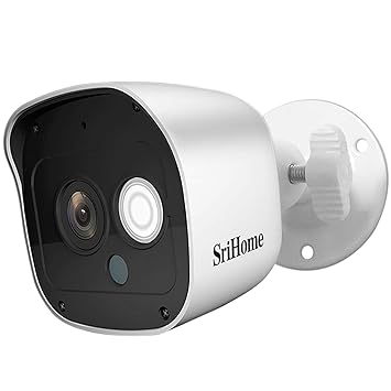 Srihome SH029 3MP Ultra HD 1296p Wireless WiFi Waterproof Indoor/Outdoor CCTV IP Security Camera - White, (Model: SrihomeSH029)