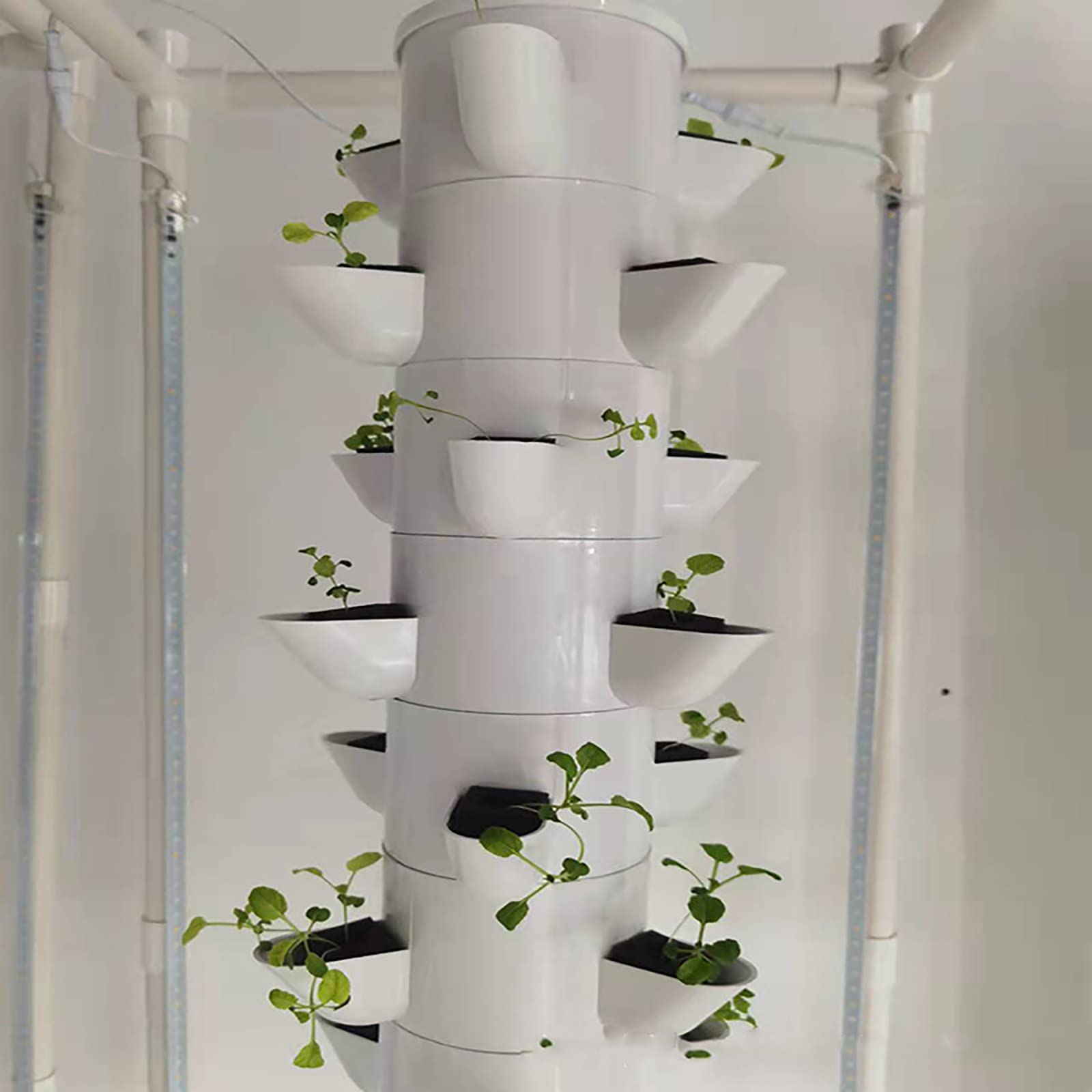 Buy 15 Floors 45 Holes Hydroponics Tower, Aquaponics Grow System, Garden Tower Aeroponics