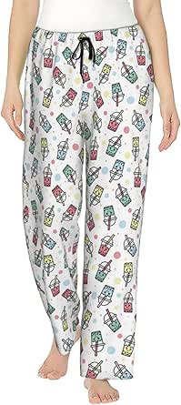 Amazon.com: Boba Milk Tea Pajama Pants Women,Pj Pants Bottoms For Women ...