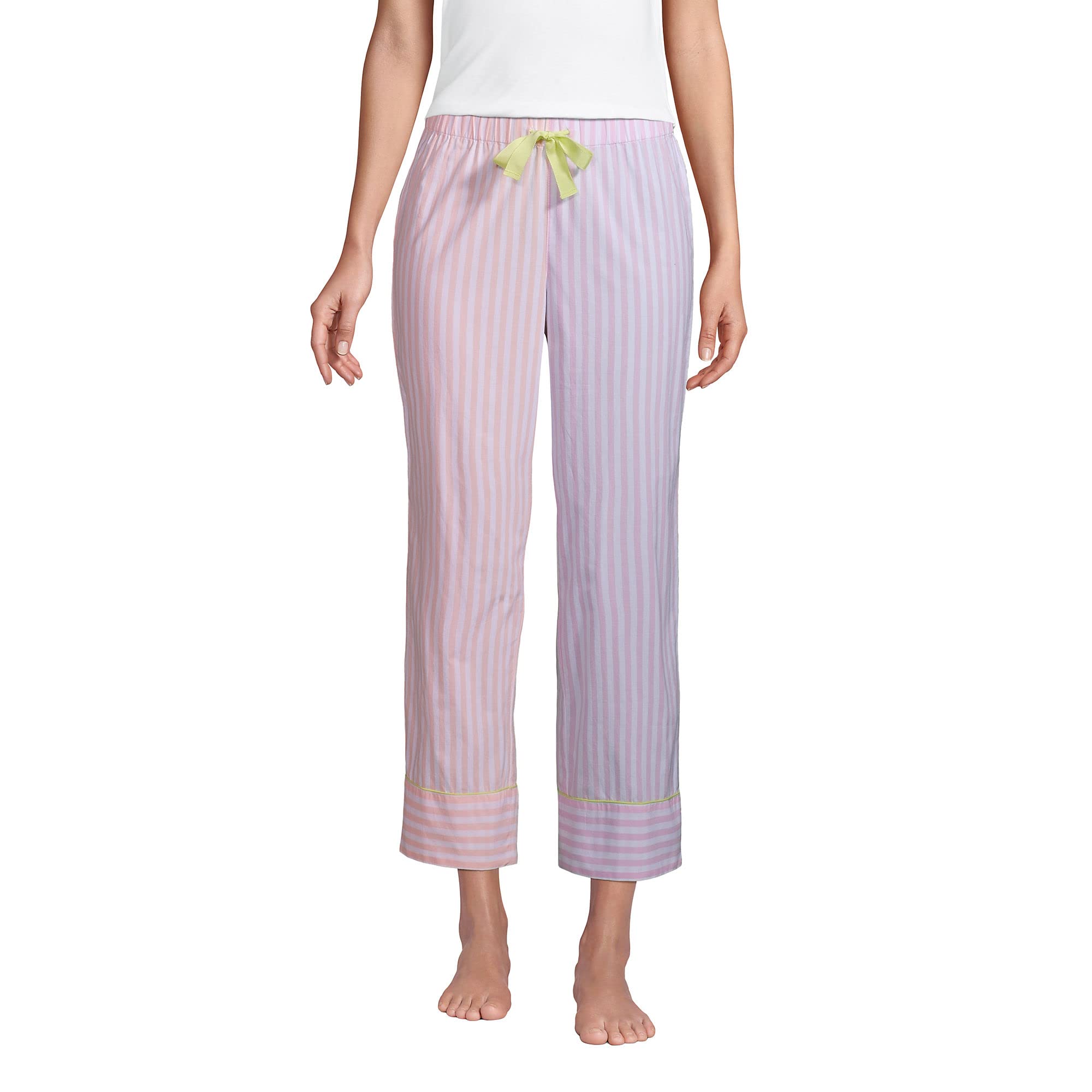 Lands End Womens Cotton Poplin Pajama Crop Pants Desertcart INDIA