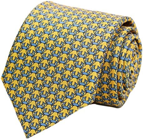 100% Silk Fancy Animal Print Ties for Men, for Casual Wedding Party