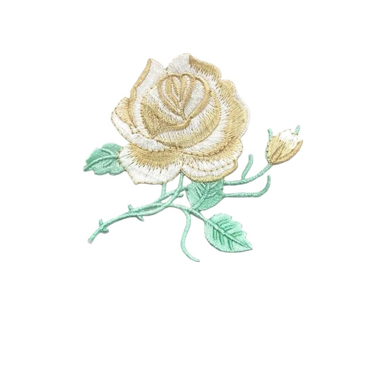 Wtaxbh Color 11 Iron On Patches 2Pc 8.5*8Cm/Fabric Flower Applique Patch Thermocollant Clothes Stickers,Rose Embroidery Iron On Patches Decoration For Clothing,Jean(Color 11)