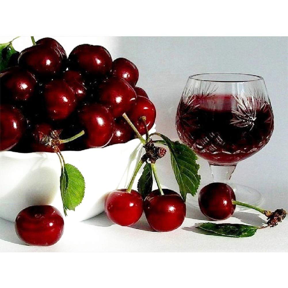 Broderie 5D DIY Peinture Diamant Vin Rouge Idée Cadeau Idéale Art Craft Adulte