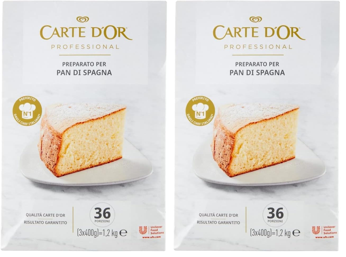 CARTE D'OR preparato per Pan di Spagna - 3 x 400g (Confezione da 2)