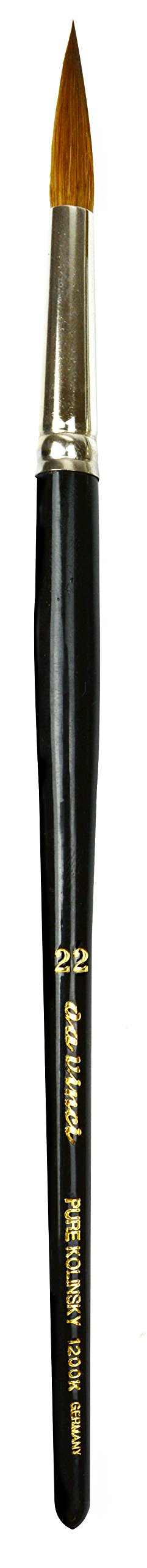 da Vinci Watercolor Series 1200k Maestro Paint Brush, Medium Needle Liner/Rigger Kolinsky Red Sable, Size 22 (1200K-22)
