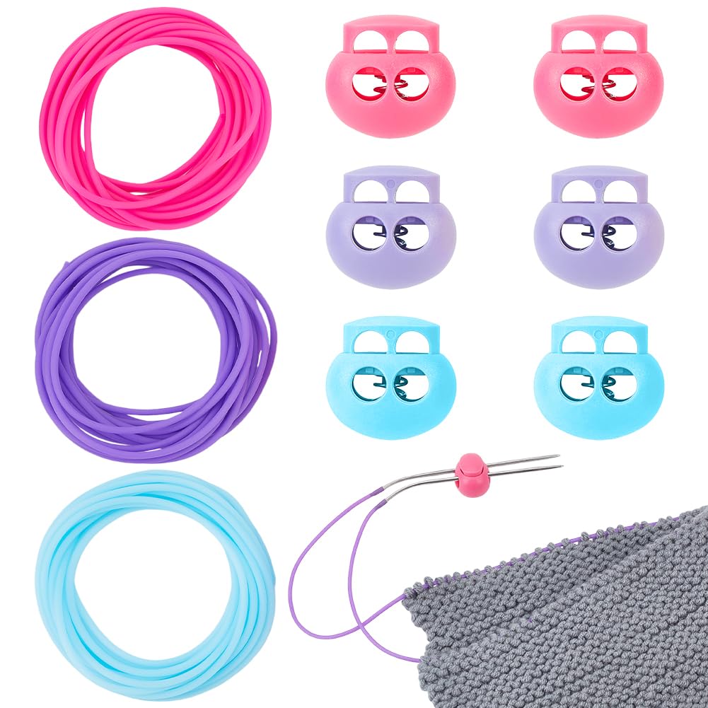 NBEADS 55 Yards/50 m Stitch Keeping Koorden, 2 mm Holle Rubberen Buis Breien Kapper Cord Stitch Keeper met 6 Stks 0,55 cm Gat Cord Sloten voor het vasthouden van steken Armband Ketting NBEADS 55 Yards/50 m Stitch Keeping Koorden, 2 mm Holle Rubberen Buis Breien Kapper Cord Stitch Keeper met 6 Stks 0,55 cm Gat Cord Sloten voor het vasthouden van steken Armband Ketting