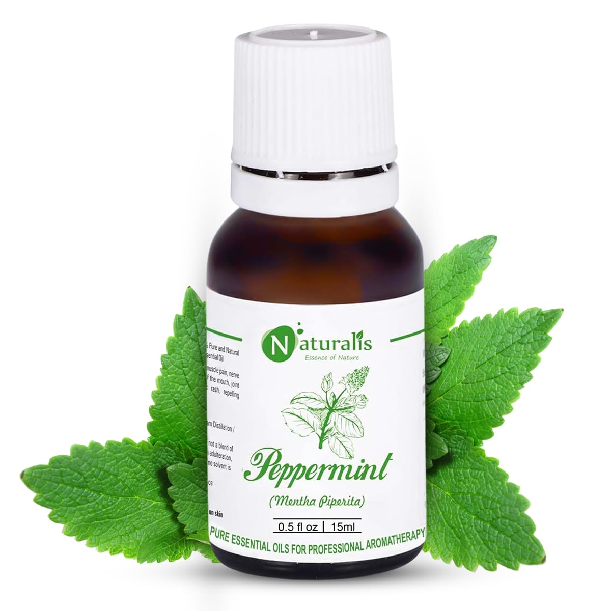 Naturalis Essence of Nature Peppermint Essential Oil Undiluted Pure and Natural Therapeutic grade for Steaming, Hair, Skin, Face & Diffuser - 15ml (B073CR7LGY) Amazon Price History, Amazon Price Tracker