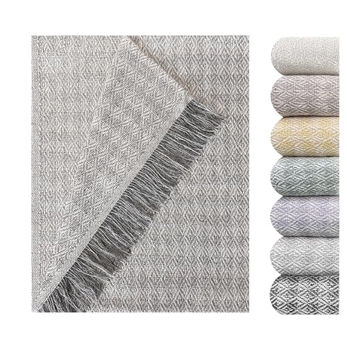 GFD – Colcha Multiusos para Sofas Lisa Viena, Cubre Sofa, Plaid Sofa, Plaid Cama, Jarapas para Sofas, Foulard Sofa, Manta Cubre Sofa, Colcha Sofa (180 x 260, Perla)