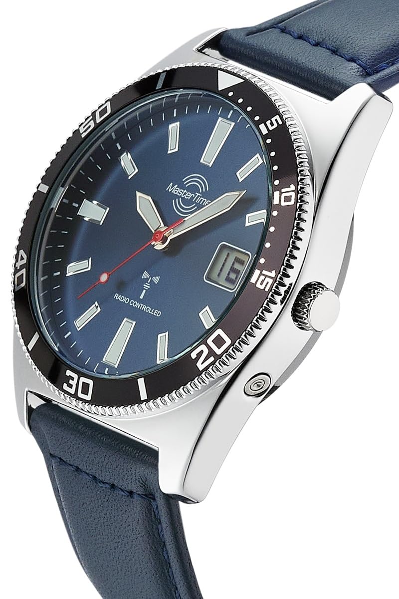 Master Time Funk Quarz Herren Uhr Analog-Digital mit Leder Armband MTGA-10855-31L