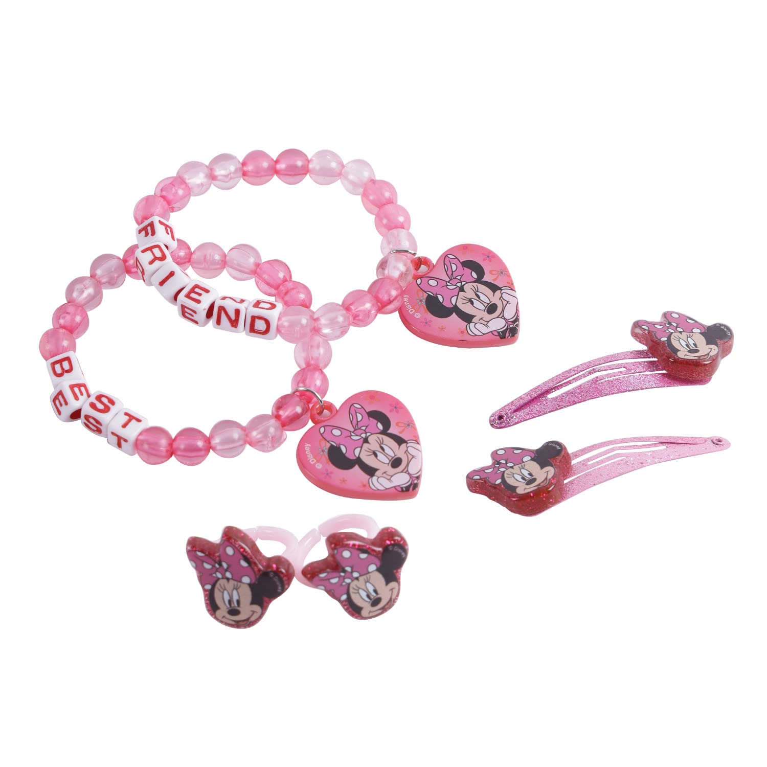 Lil Diva Minnie Mouse Hair Accessories Pack of 6, 2 Bracelet, 2 Clips And 2 Rings for Girls 3 Years and Above (B0B8VZ66P5) Amazon Price History, Amazon Price Tracker