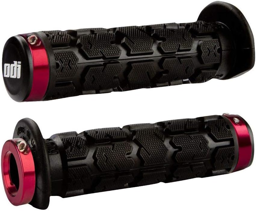 ODI Rogue ATV Lock-On Grips - Thumb Throttle (130mm) (Red)