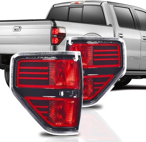 Miniatura 8 de PIT66 Luces Traseras Ensamble de Lámpara de Luz Trasera, Compatible con Ford F150 2009 2010 2011 2012 2013 2014, Ensamble Trasero de Pickup SVT, 1