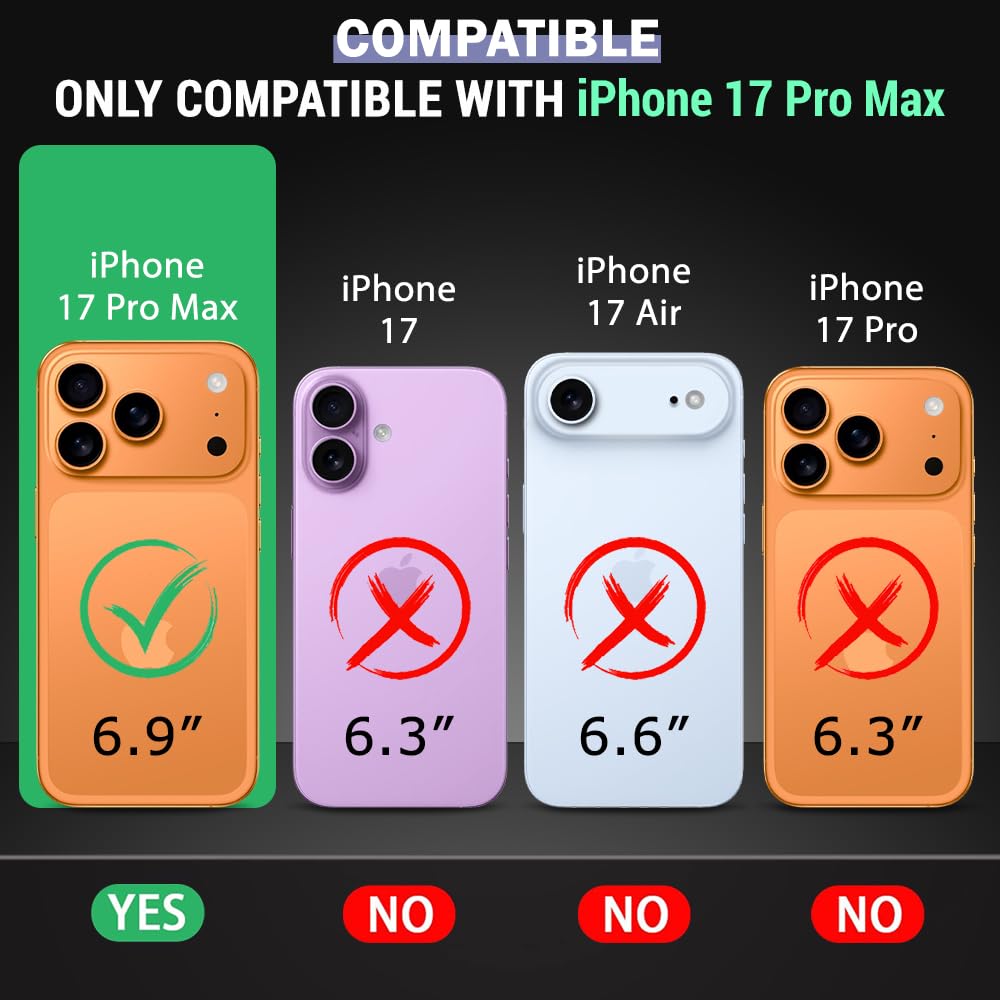 TheGiftKart Ultra-Hybrid Crystal Clear Back Case Cover for iPhone 17 Pro Max | Shockproof Design | Hard Back Cover Case for iPhone 17 Pro Max (PC & TPU, Transparent) 1