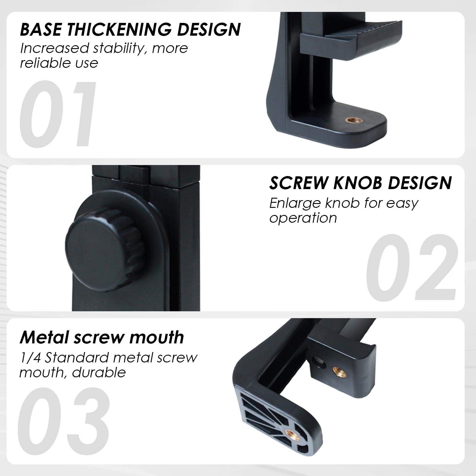 Adattatore Smartphone Per Treppiedi - Supporto Rotazione 360° Per Foto E Video - Foto 12