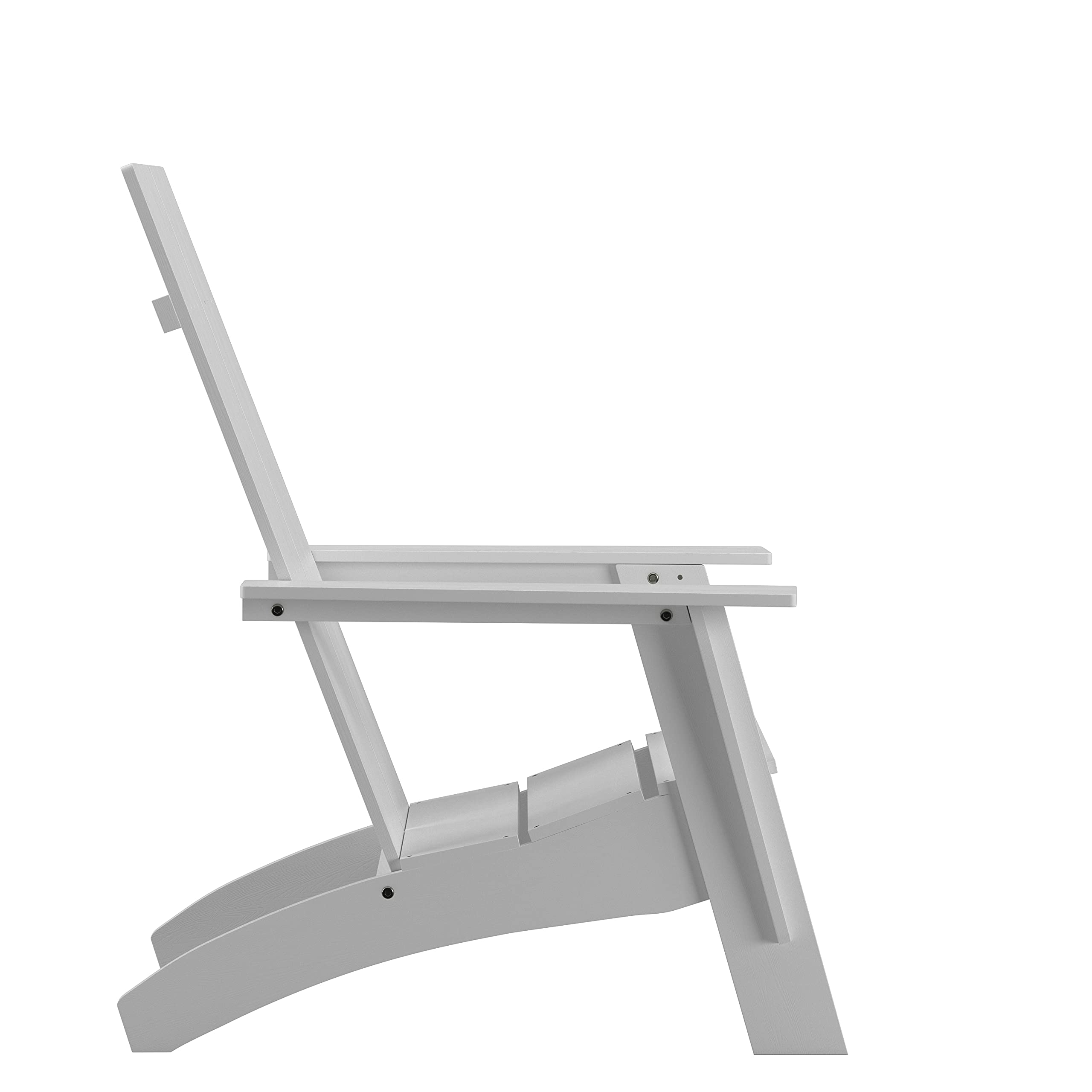Flash Furniture Muebles Flash Silla Adirondack Moderna, White, Set of 1