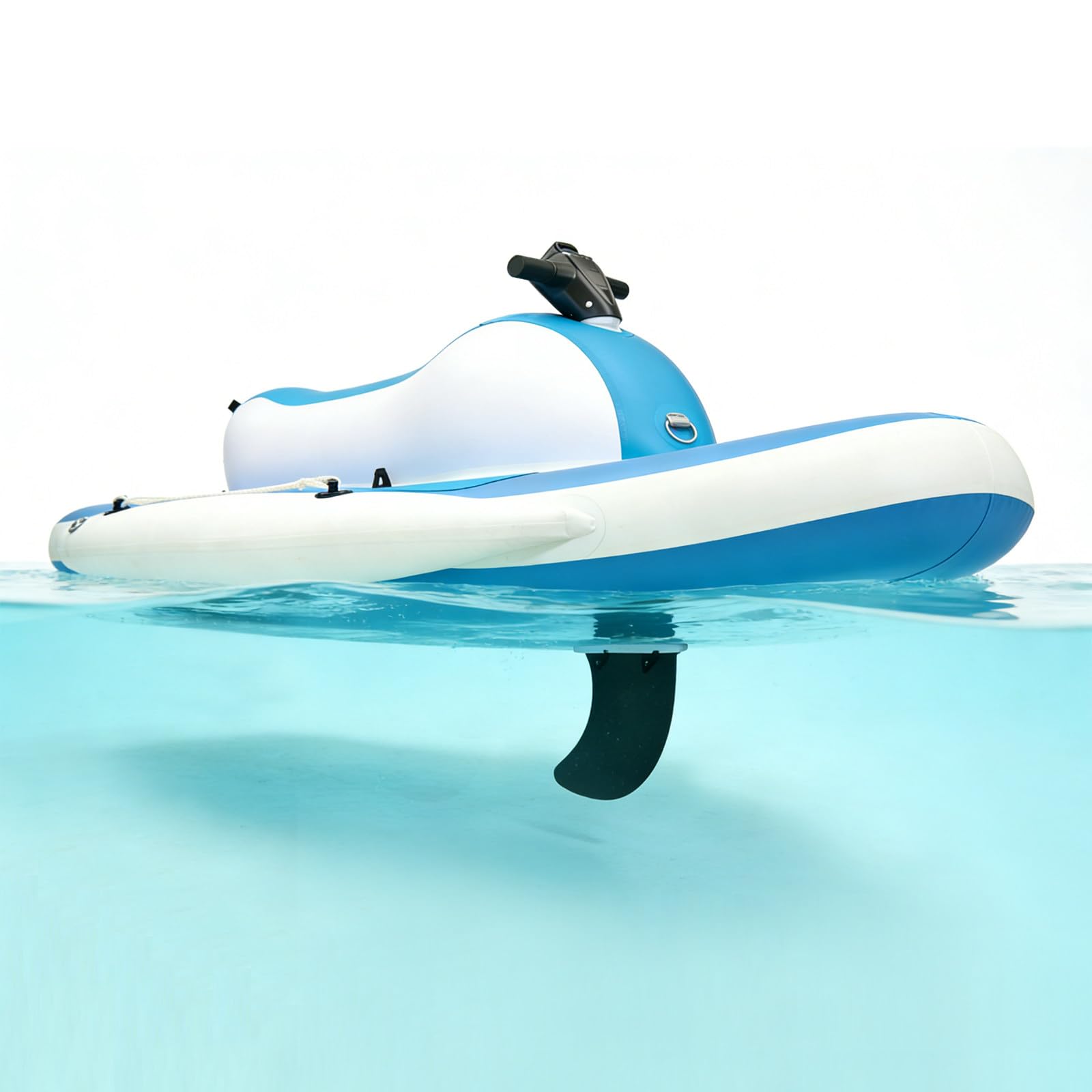 Barca Hinchable 3 en 1 con Propulsión Subacuática Opcional Unpowered | Exploración snorkel, navegación asistida, opción kayak con remo, diseño plegable, recreación marina