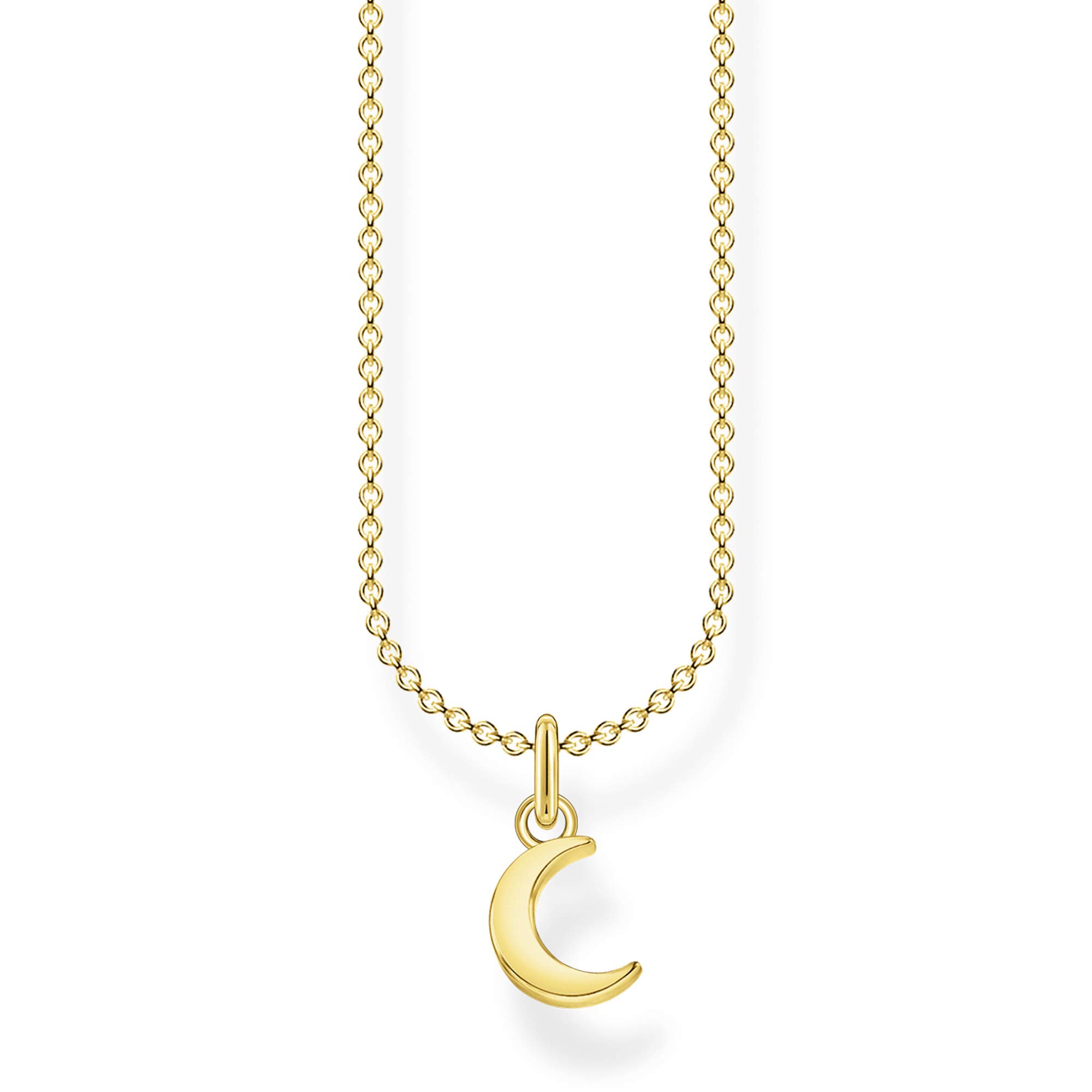 Thomas Sabo Necklace moon gold 925 Sterling Silver, 18k Yellow Gold Plating