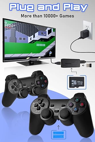 Miniatura 5 de Apriluna Retro Classic Game Console Wireless HDMI Output System, Built in 10000+ Handheld Video Games 2.4G Wireless Controllers, 9 Emulator Consoles