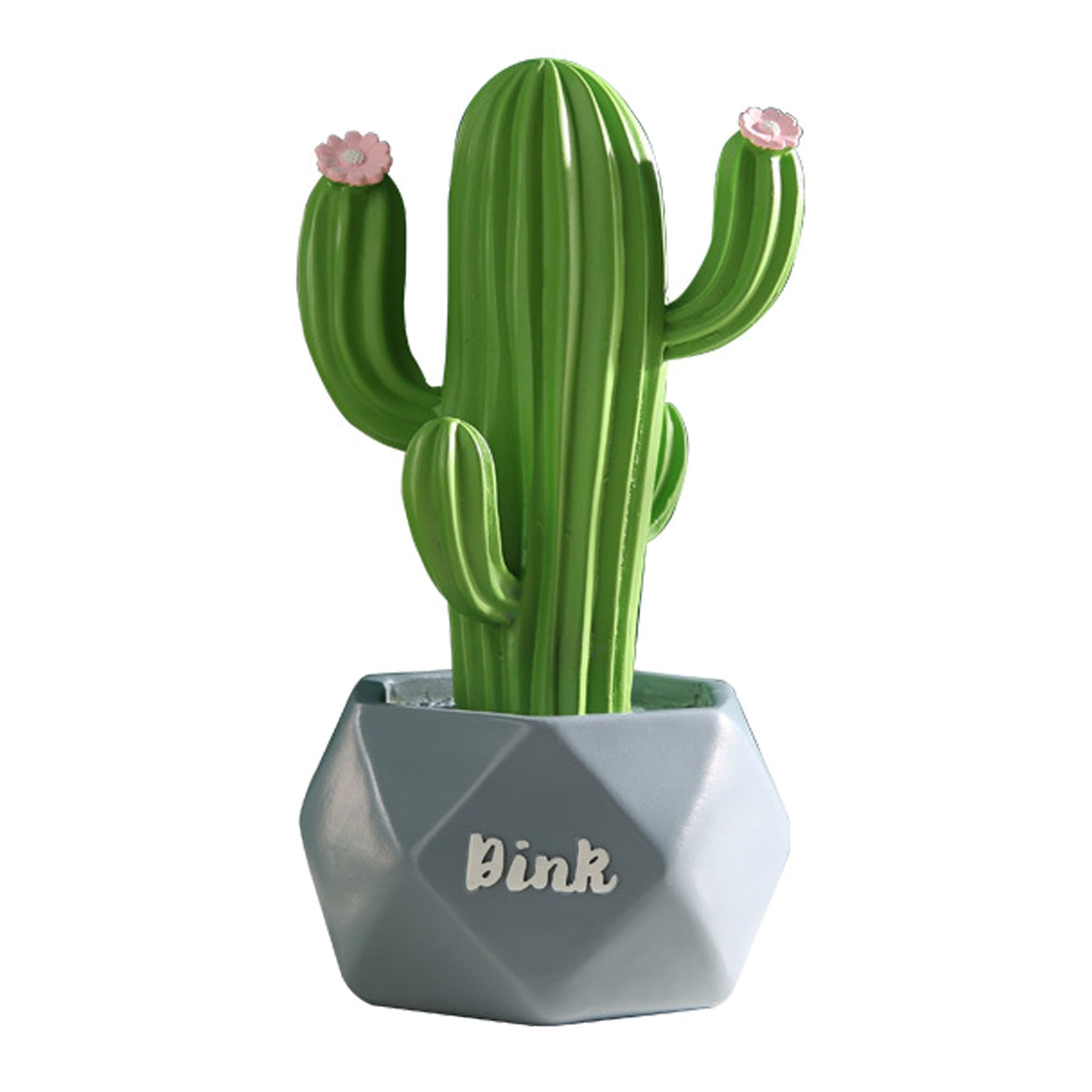 Estatua Cactus Moderno, Abstracto Adorno Salon Moderno, Abstracto Estatua Planta Resinoso Moderno, Artístico Figura Decoracion Salon, Ornamento Arte, Decoracion para Casa Hogar Salon Escritorio(Verde)