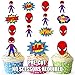 AK Giftshop - Décorations comestibles prédécoupées pour gâteaux, Spiderman, lot de 36
