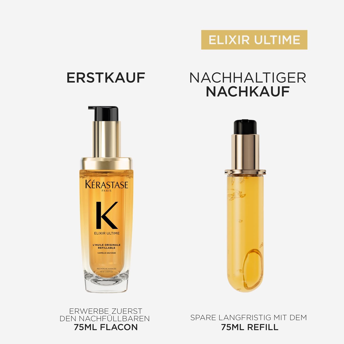 Kérastase Haaröl für trockenes Haar, Pflegend und nährend für mehr Glanz, Hitzeschutz und Anti-Frizz, Huile Originale Elixir Ultime