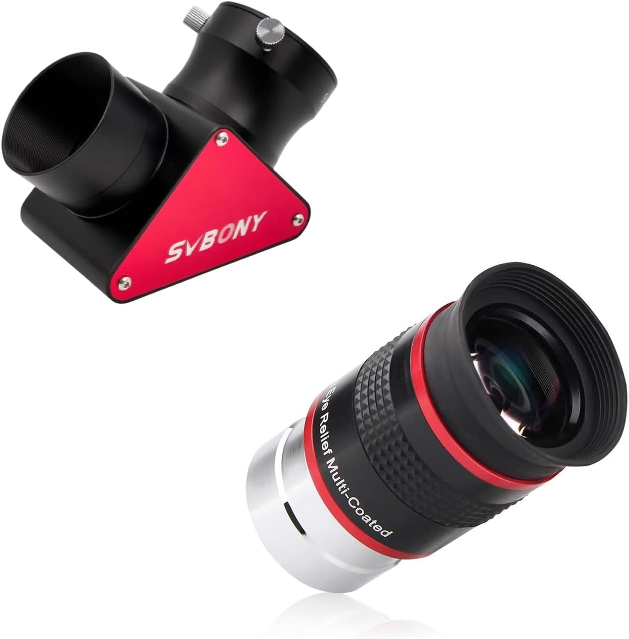 SVBONY SV188P Dielectric Mirror Star Diagonal, 90 Degree Mirror Diagonal, 99% Reflectivity Dielectric Coatings 2 inch Bundle with Telescope Eyepiece, 68 Degree Ultra Wide Angle Eyepiece 20mm