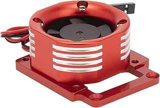DKKY Motor Cooling Fan RC Model Heatsink 21000 RPM Cooling Fan Aluminum Alloy Cooling Fan RC Motor Radiator LED Colorful Light for TRAXXAS Sledge RC Car 1/8 Scale 4WD Monster Truck Motor Red