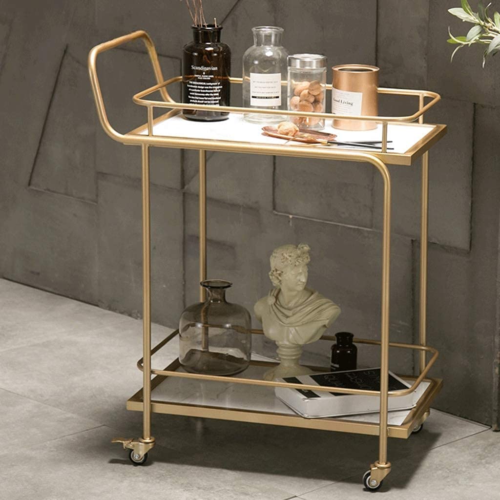 Carro de Cocina rodante para almacenar Vino con Carrito de Servicio y volquete para Barra.