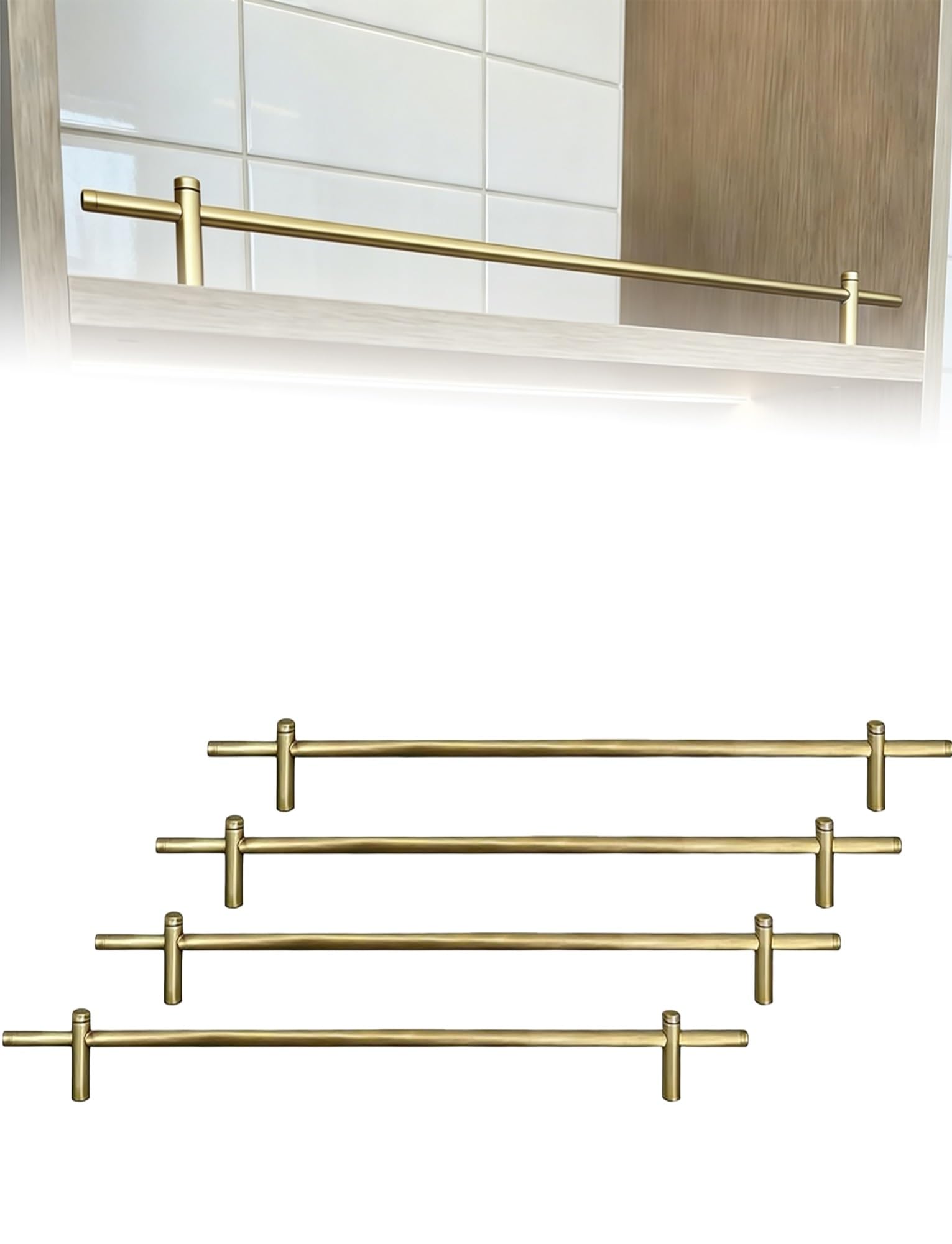 Metal Shelf Guard Rail,Long Floating Railing Rod,Anti-Fall,Prevent Falling Barrier for Gallery Shelves(4pcs,100cm/39.4in)